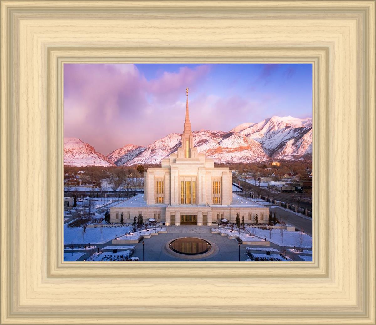 Ogden Winter Sunset Aerial