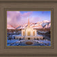 Ogden Winter Sunset Aerial
