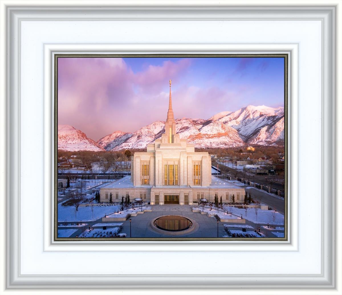 Ogden Winter Sunset Aerial