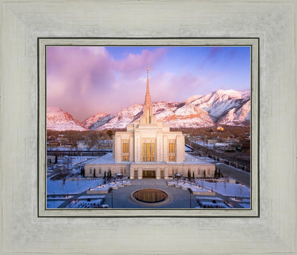 Ogden Winter Sunset Aerial