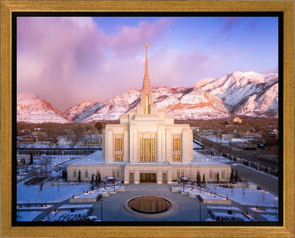 Ogden Winter Sunset Aerial
