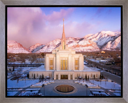 Ogden Winter Sunset Aerial