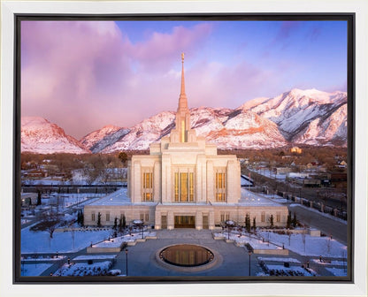 Ogden Winter Sunset Aerial