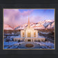Ogden Winter Sunset Aerial