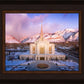 Ogden Winter Sunset Aerial