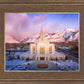 Ogden Winter Sunset Aerial