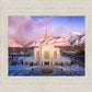 Ogden Winter Sunset Aerial
