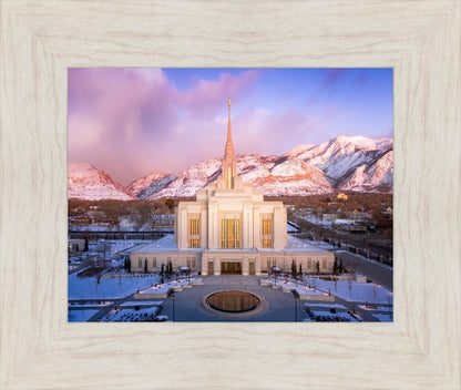 Ogden Winter Sunset Aerial