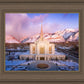 Ogden Winter Sunset Aerial