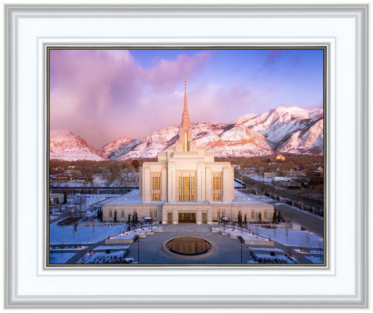 Ogden Winter Sunset Aerial