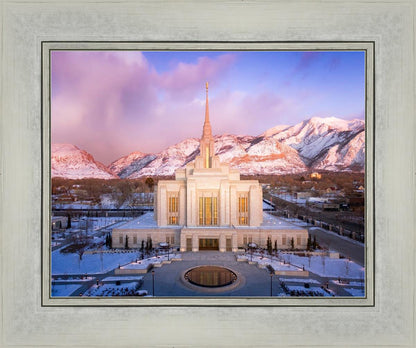 Ogden Winter Sunset Aerial