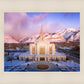 Ogden Winter Sunset Aerial