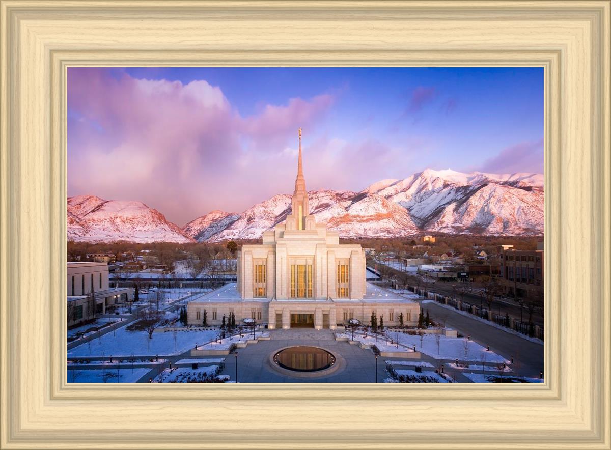 Ogden Winter Sunset Aerial