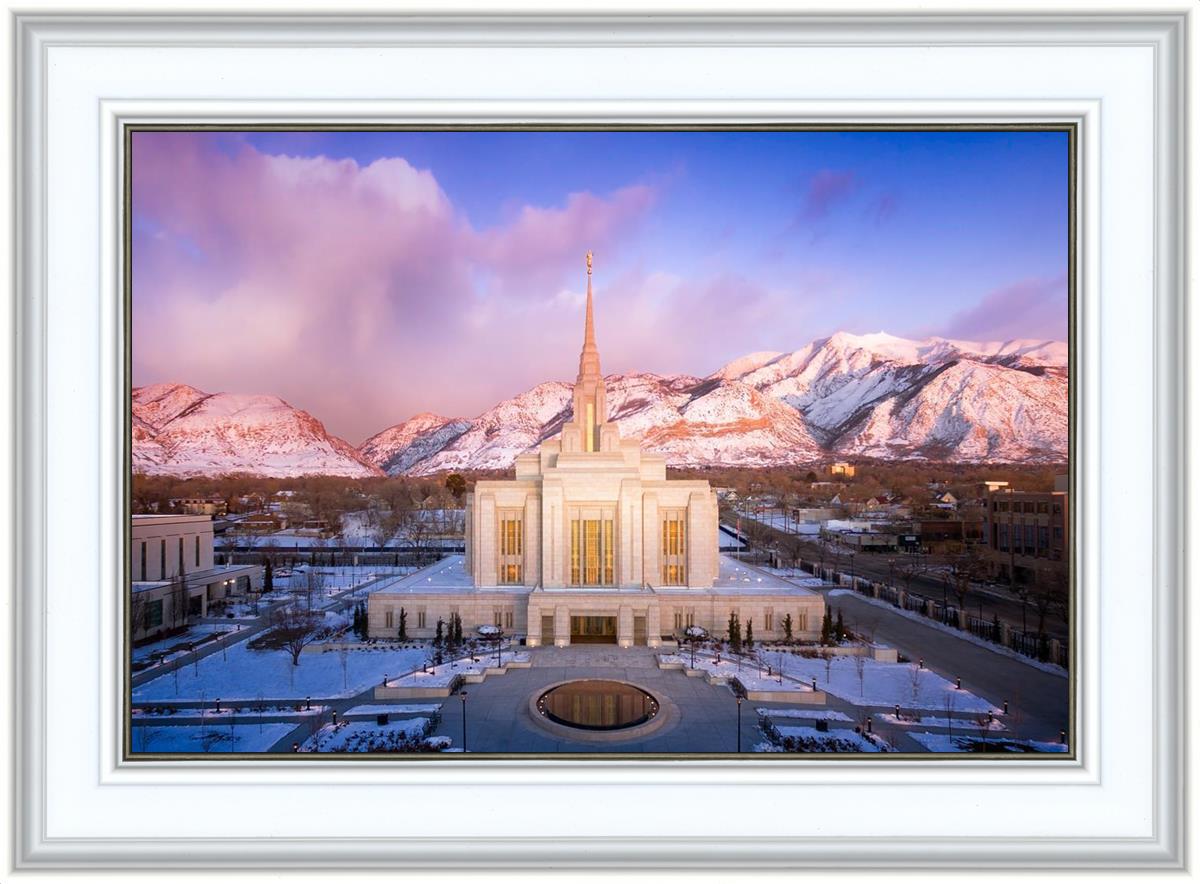 Ogden Winter Sunset Aerial