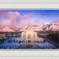 Ogden Winter Sunset Aerial