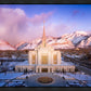 Ogden Winter Sunset Aerial