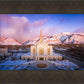 Ogden Winter Sunset Aerial