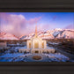 Ogden Winter Sunset Aerial