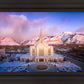 Ogden Winter Sunset Aerial