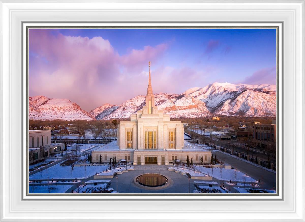 Ogden Winter Sunset Aerial