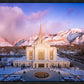 Ogden Winter Sunset Aerial