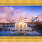 Ogden Winter Sunset Aerial