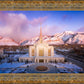 Ogden Winter Sunset Aerial