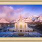 Ogden Winter Sunset Aerial