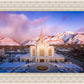 Ogden Winter Sunset Aerial