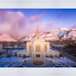 Ogden Winter Sunset Aerial