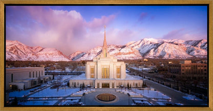 Ogden Winter Sunset Aerial