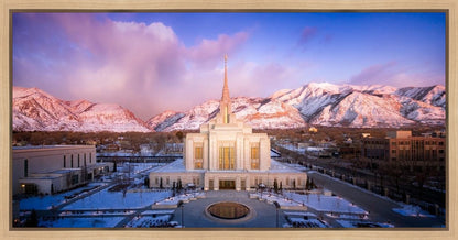 Ogden Winter Sunset Aerial