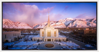 Ogden Winter Sunset Aerial