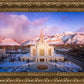 Ogden Winter Sunset Aerial