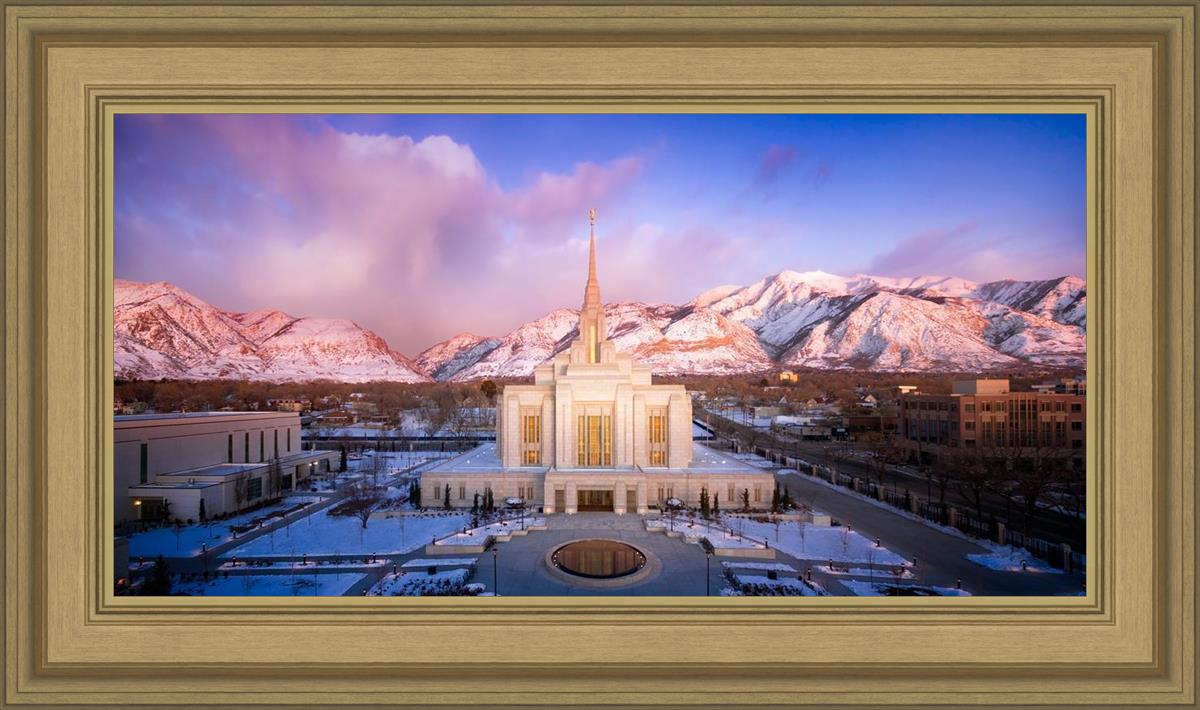 Ogden Winter Sunset Aerial