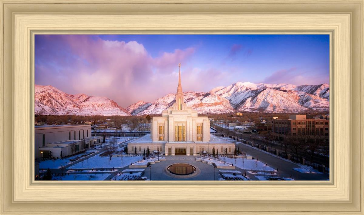 Ogden Winter Sunset Aerial