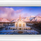 Ogden Winter Sunset Aerial