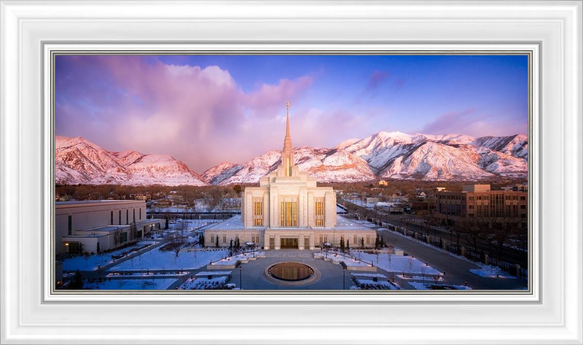 Ogden Winter Sunset Aerial