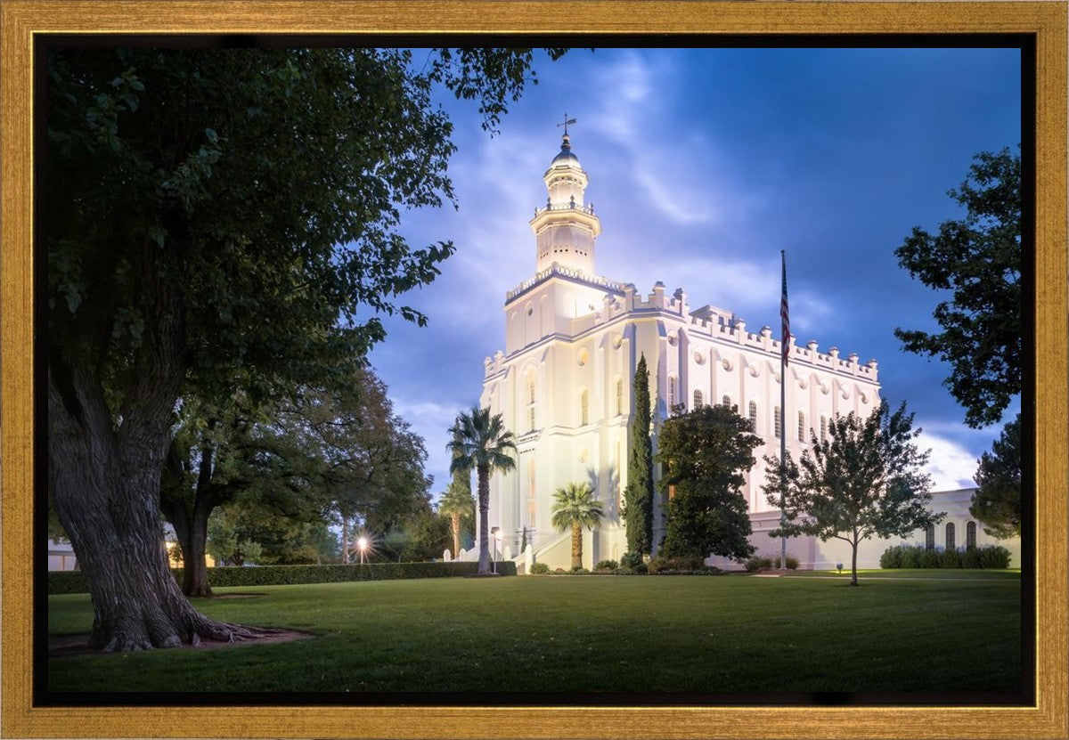 St. George Blue Hour Panorama Gallery Wrap