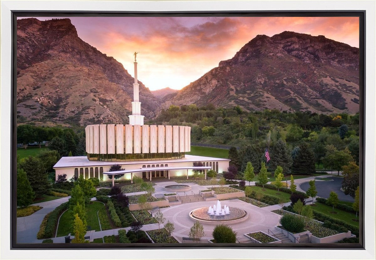 Provo Sunrise Aerial Gallery Wrap