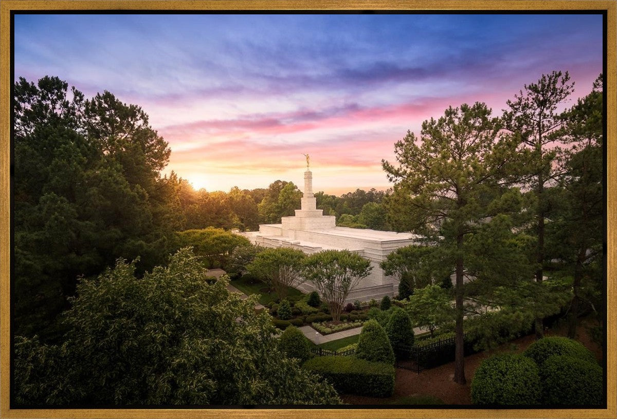 Raleigh Sunset From On High Gallery Wrap