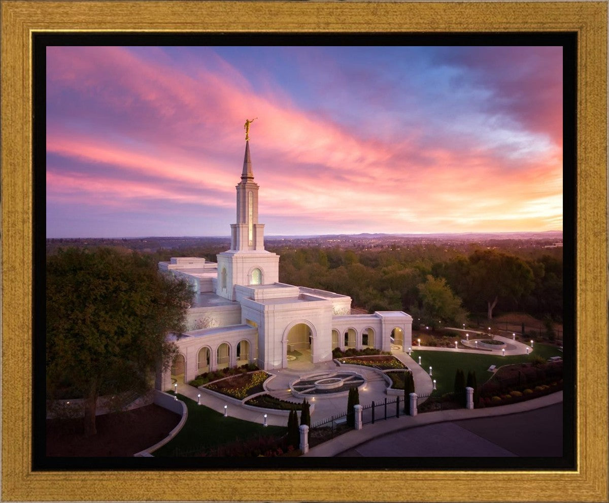 Sacramento Sunrise from on High Gallery Wrap