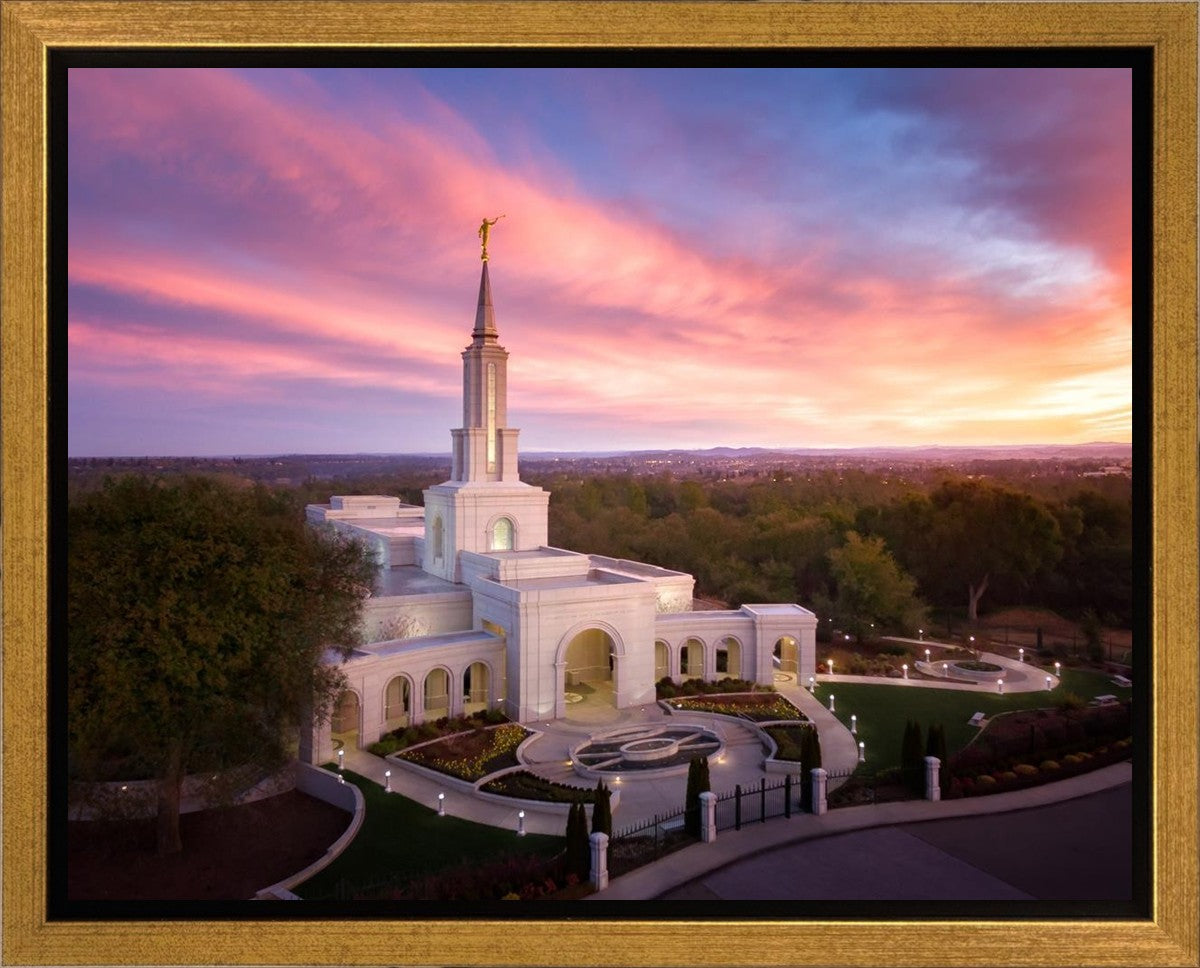 Sacramento Sunrise from on High Gallery Wrap