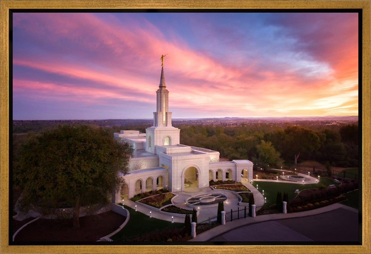 Sacramento Sunrise from on High Gallery Wrap