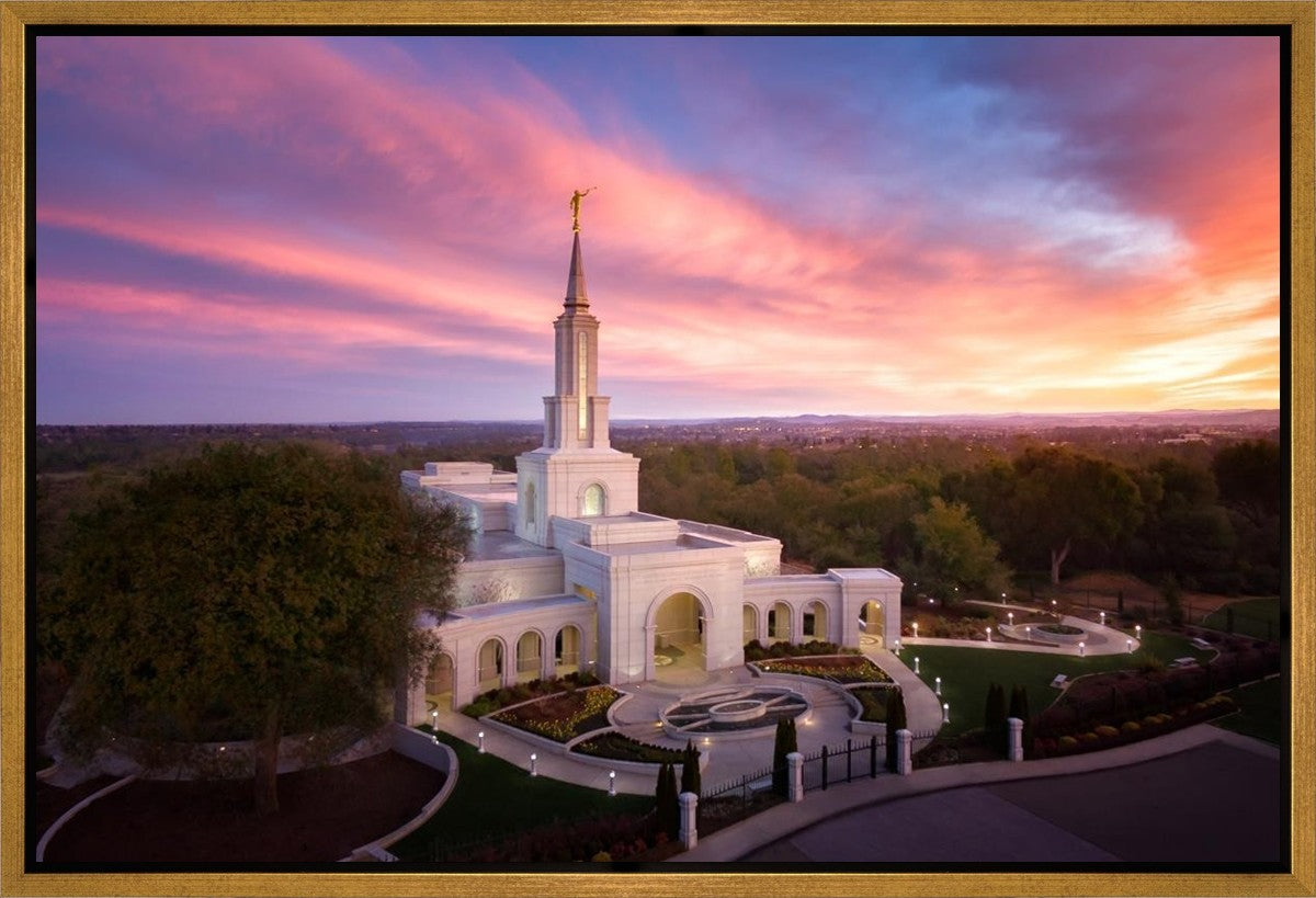 Sacramento Sunrise from on High Gallery Wrap