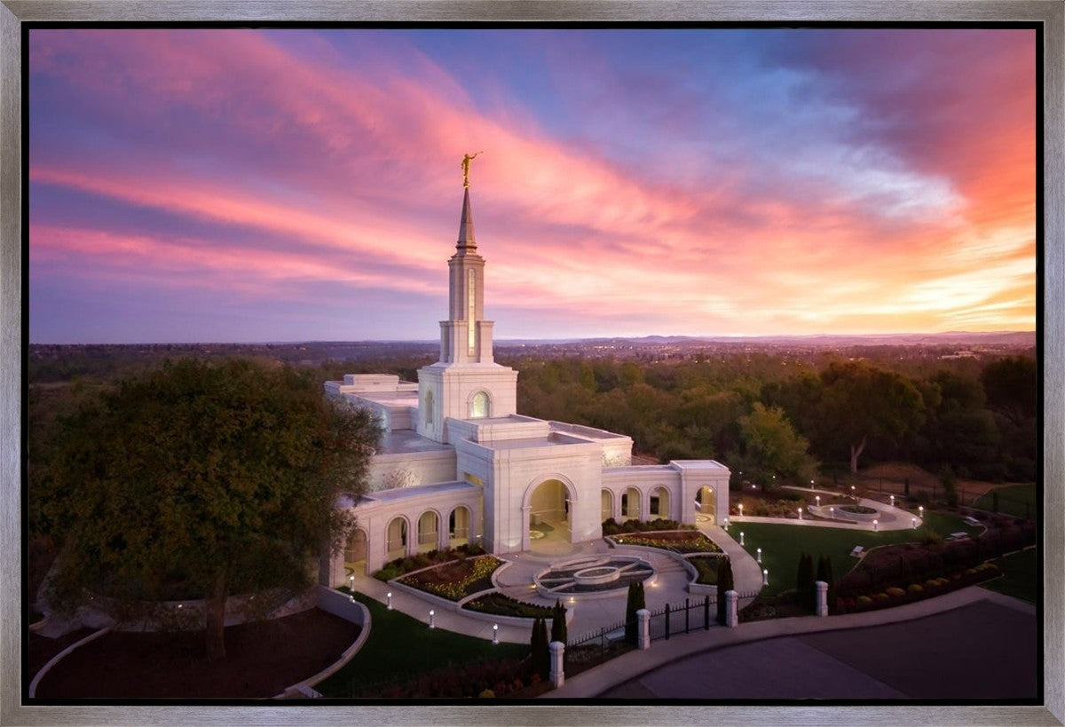 Sacramento Sunrise from on High Gallery Wrap
