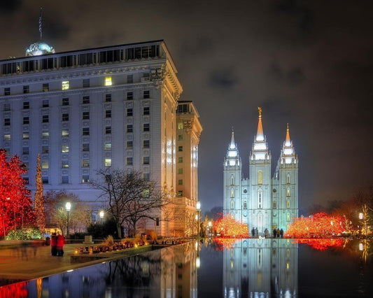 Temple Square Reflecting Pool Gallery Wrap