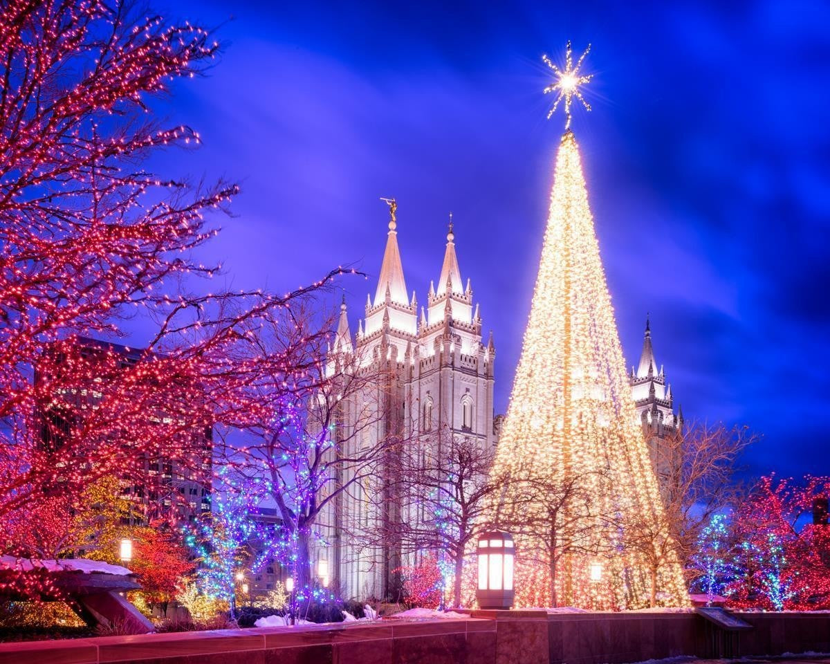 Temple Square Christmas Tree Gallery Wrap