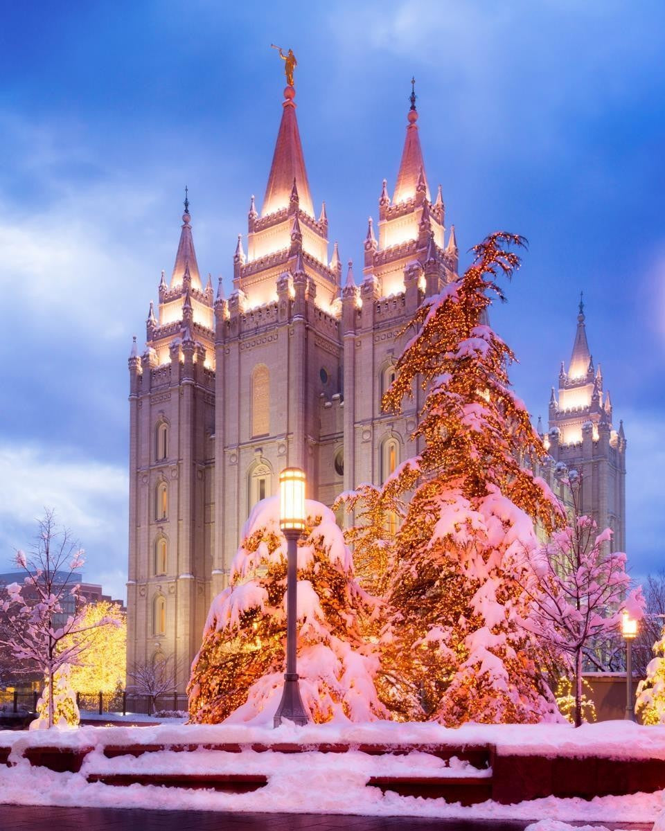 Salt Lake Christmas Temple Gallery Wrap