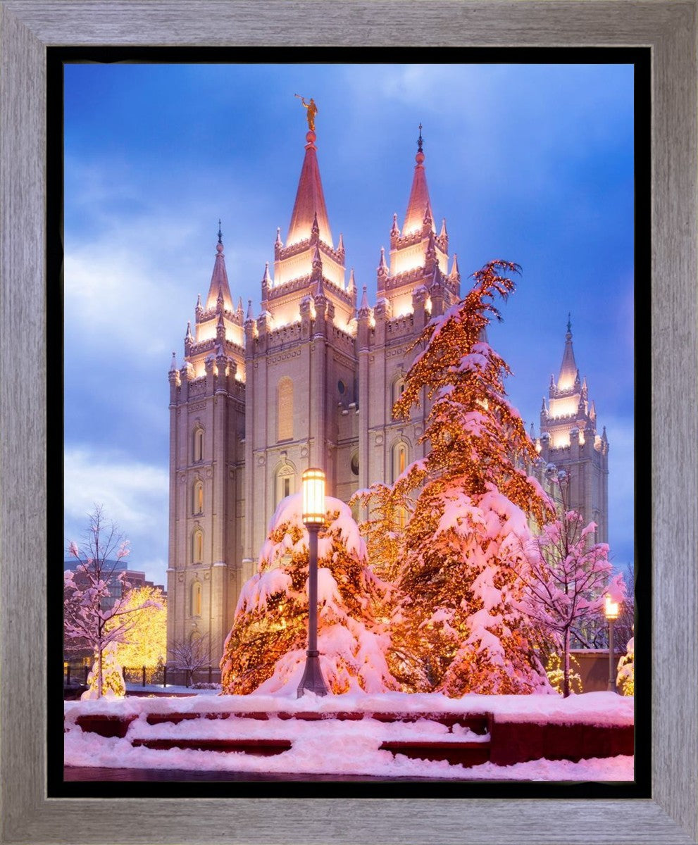 Salt Lake Christmas Temple Gallery Wrap